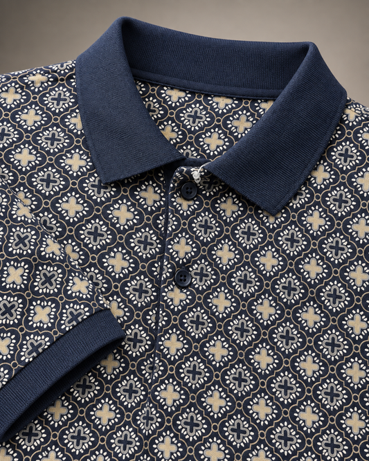Signature Polo – Midnight Mosaic