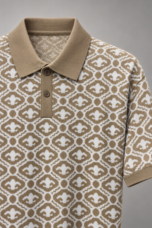 Signature Polo – Dune Mosaic
