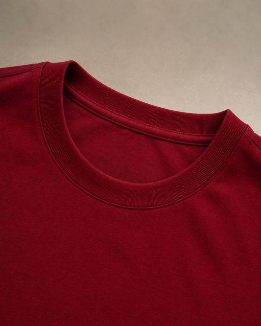 Core 250 GSM Oversized T-Shirt – Vintage Maroon