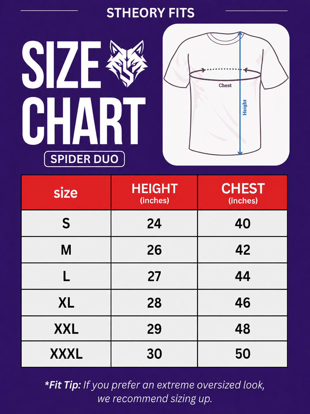Spider Duo Black – Logo Print Oversized T-Shirt
