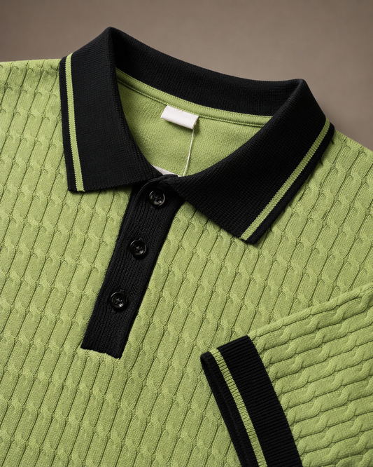 Signature Polo – Pistachio Contrast