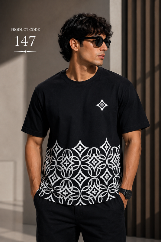 Black designer tee