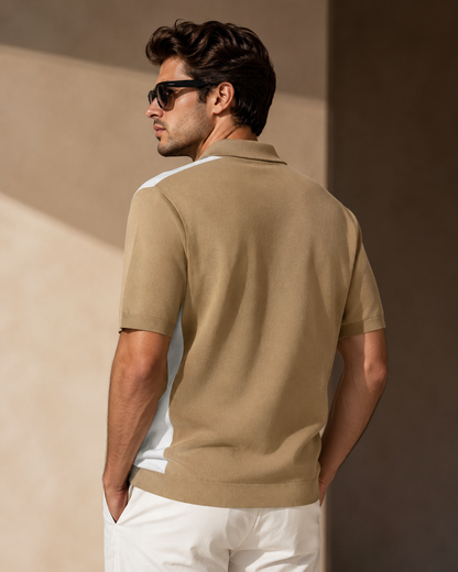 Signature Polo – Biscotti Stripe