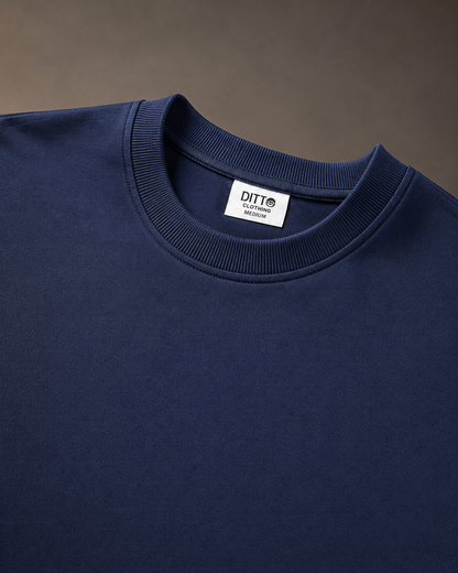 Core 250 GSM Oversized T-Shirt – Deep Navy