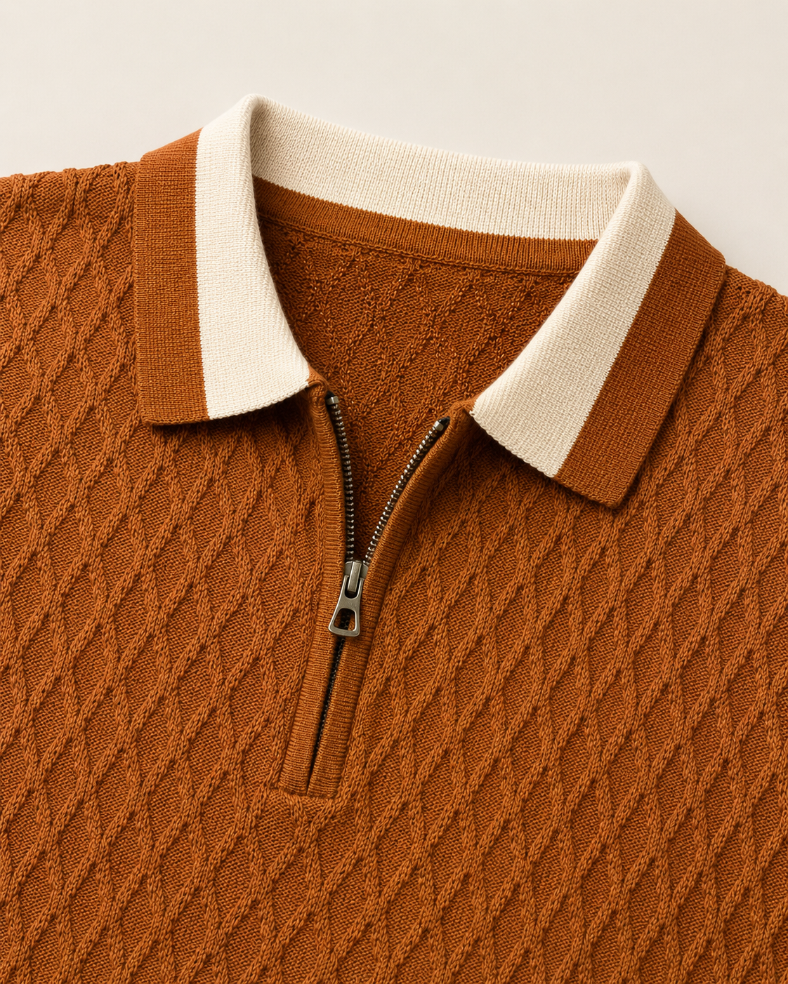 Premium knitted mocha polo