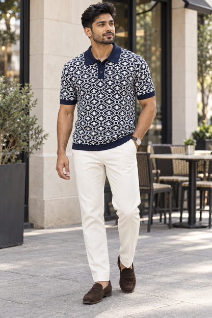 Signature Polo – Imperial Navy Mosaic