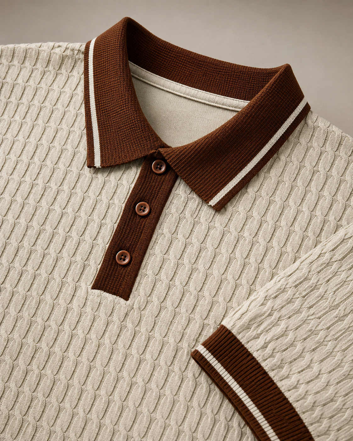 Premium Beige knitted Polo