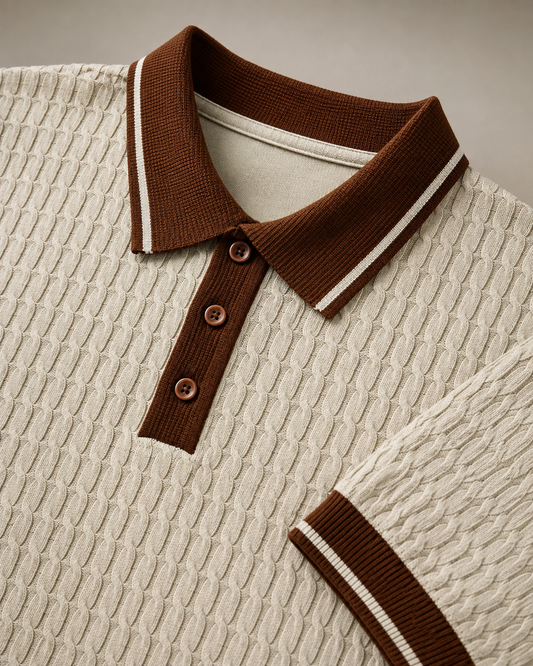 Premium Beige knitted Polo