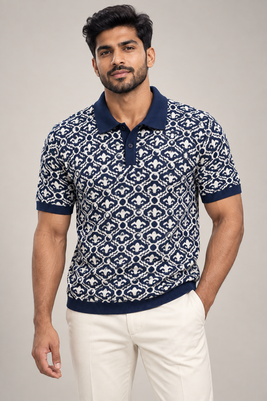 Signature Polo – Imperial Navy Mosaic