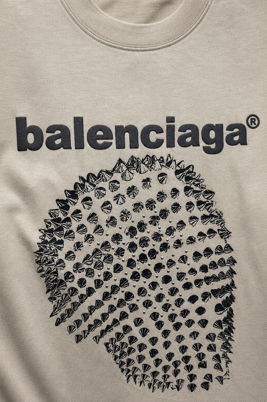 Fingerprint Statement – Graphic Print Oversized T-Shirt