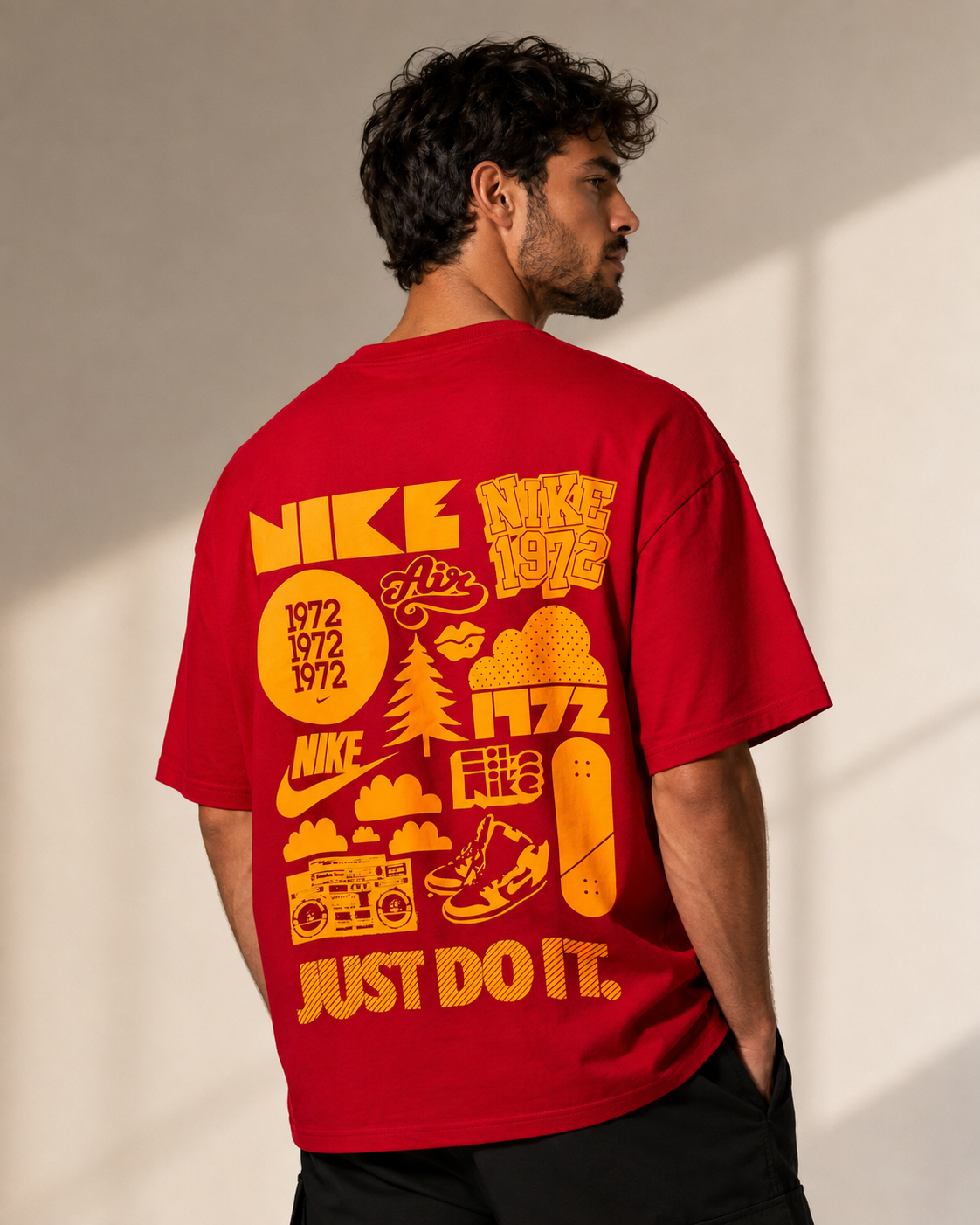 Retro Rush – Radium UV Graphic Oversized T-Shirt