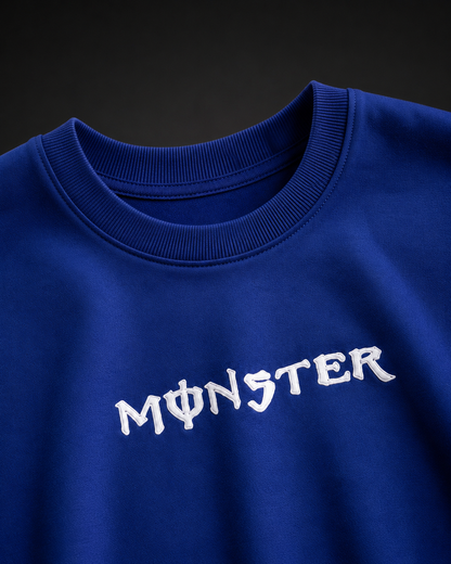 Monster Energy – Logo Print Blue Oversized T-Shirt