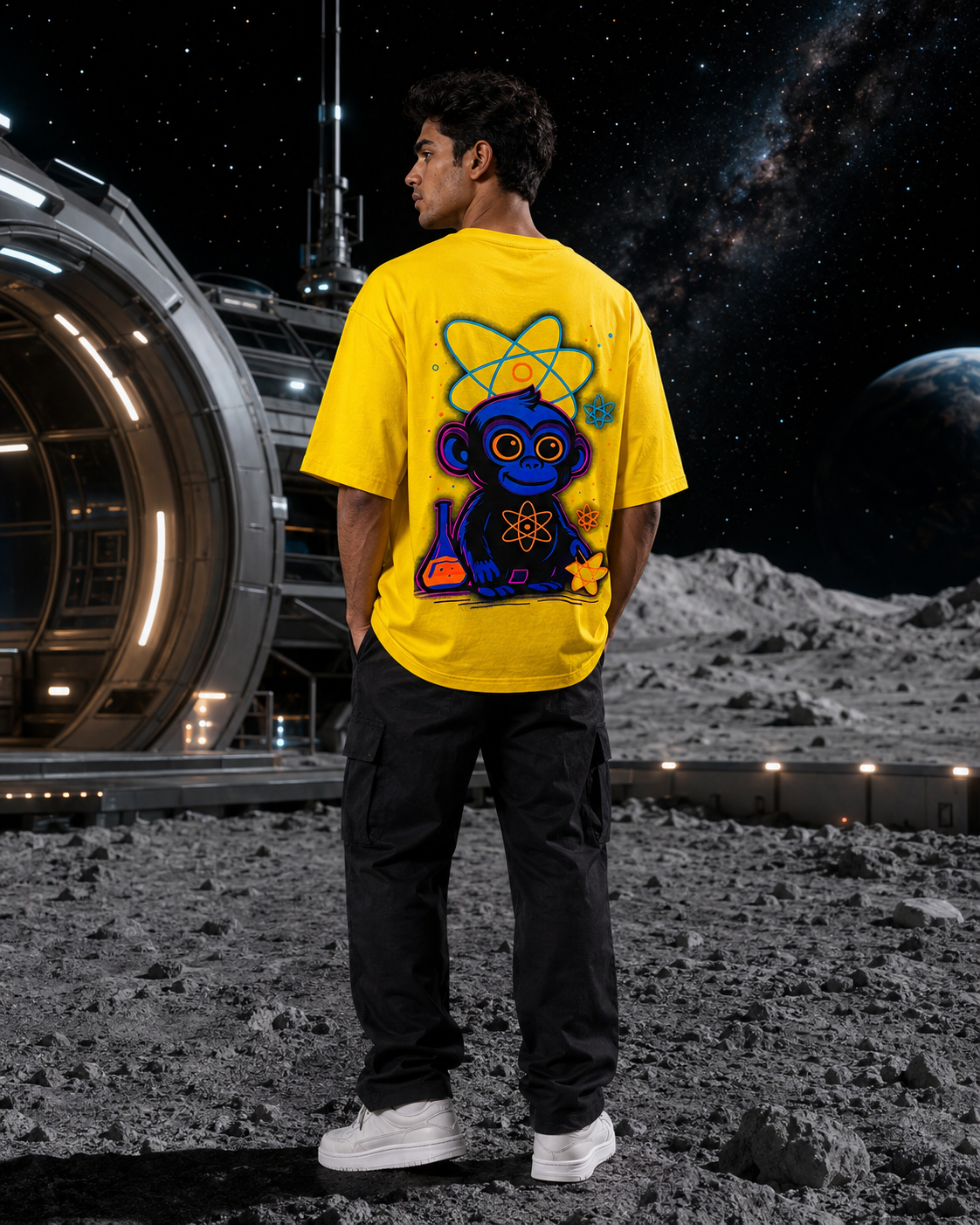 Astro Ape – Radium UV Graphic Oversized T-Shirt