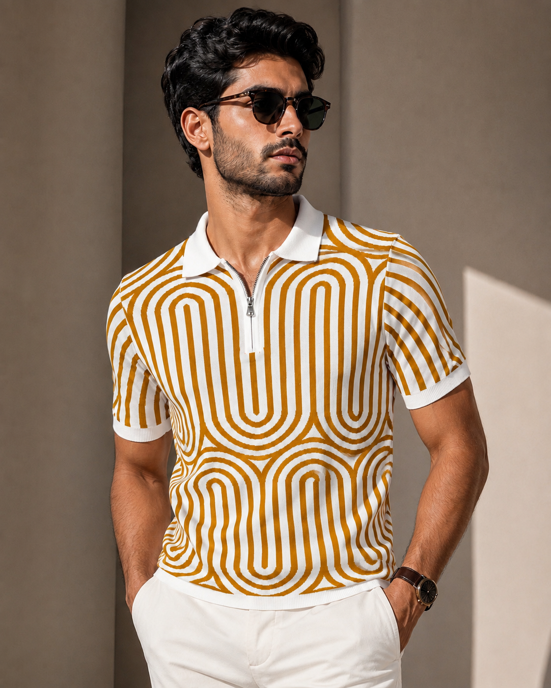 Premium designer dual tone orange polo