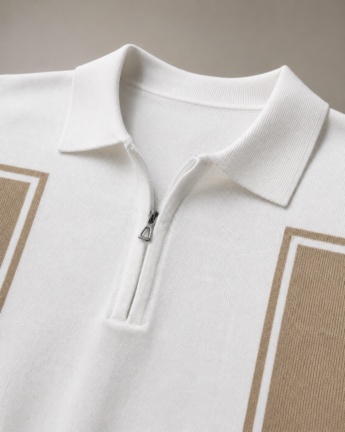 Premium segmented beige polo