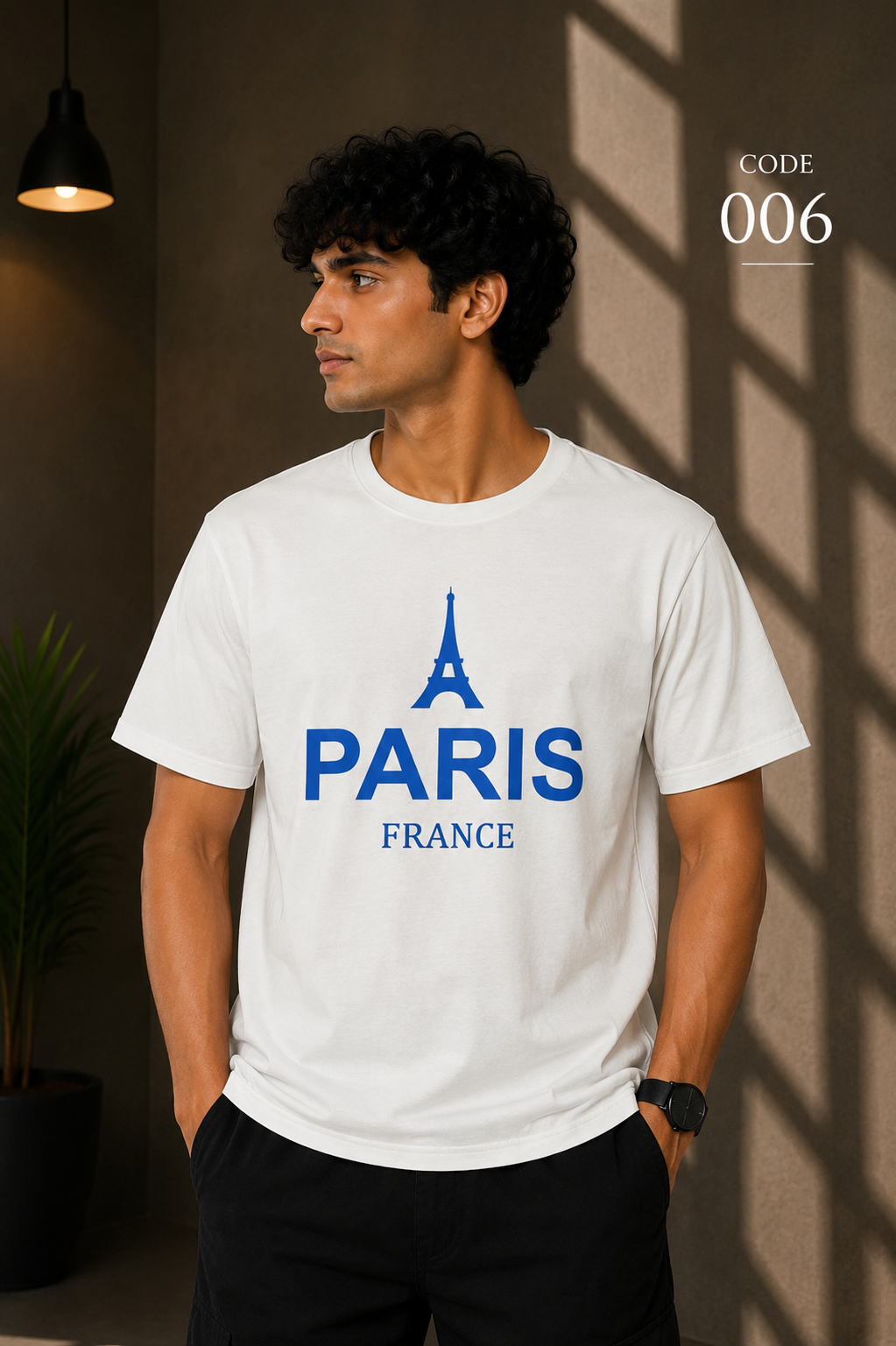 Paris white tee