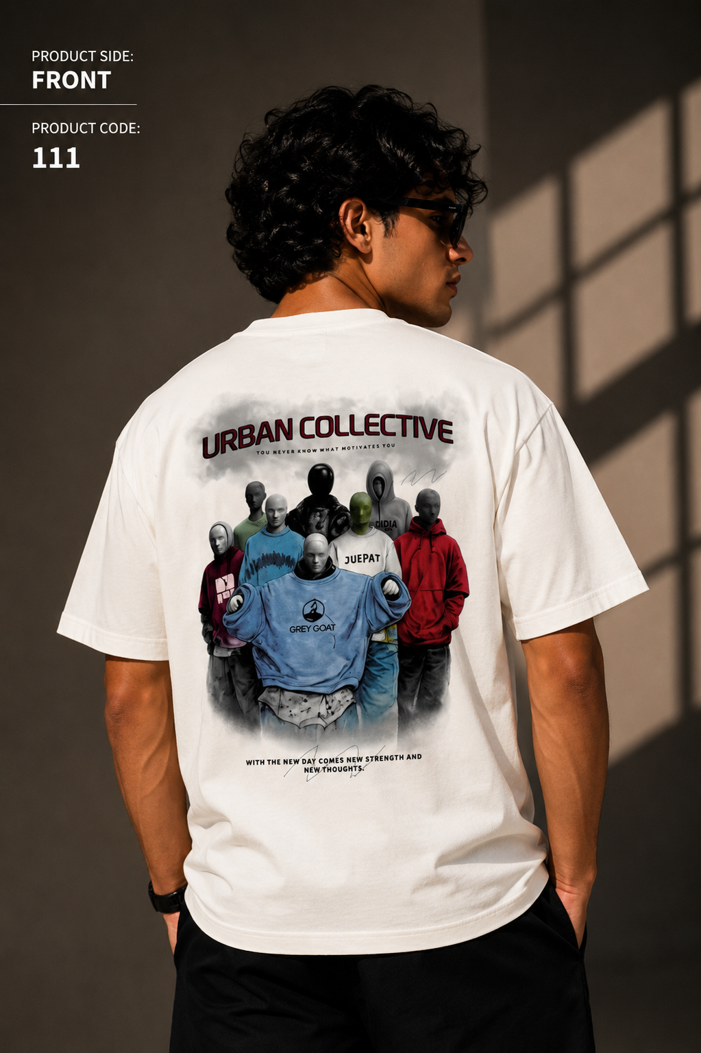 Cool white urban collective tee