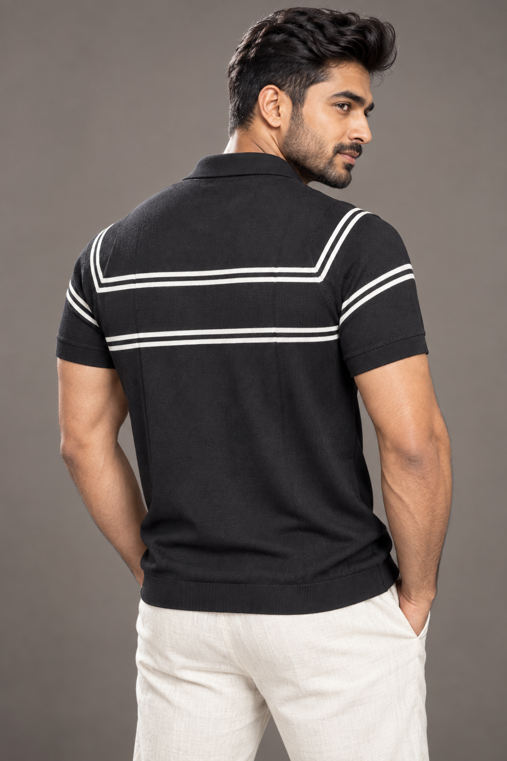 Signature Polo – Carbon Gridline