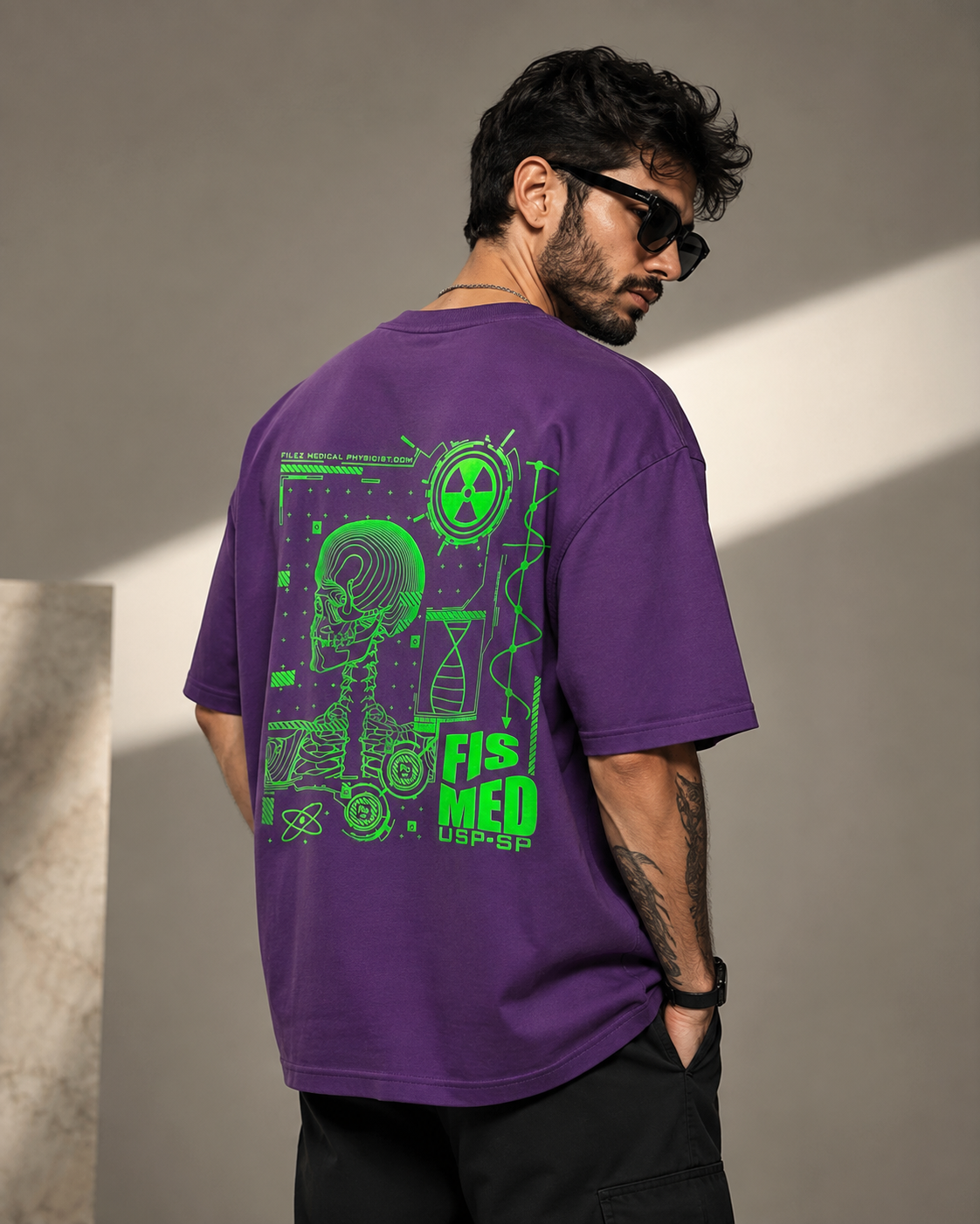 Nuclear Anatomy – Radium UV Graphic Oversized T-Shirt