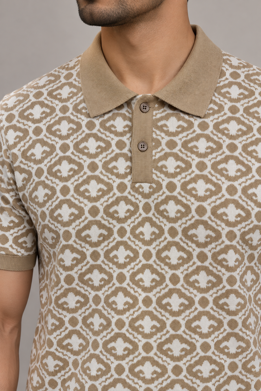 Signature Polo – Dune Mosaic