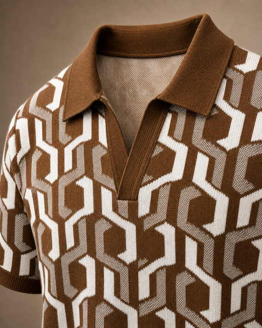 Signature Polo – Chestnut Labyrinth