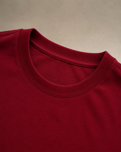 Core 250 GSM Oversized T-Shirt – Vintage Maroon