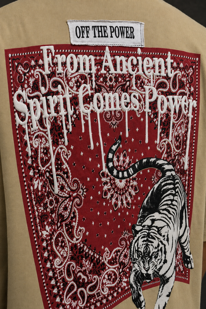Off The Power – Mixed-Media Back Graphic Oversized T-Shirt