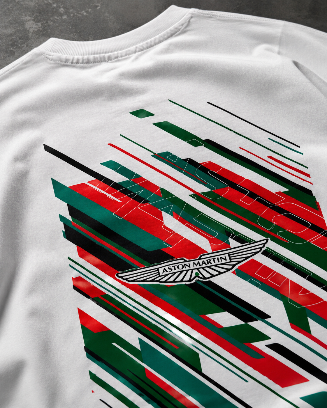 Aston Martin Wings – Logo Print Oversized T-Shirt