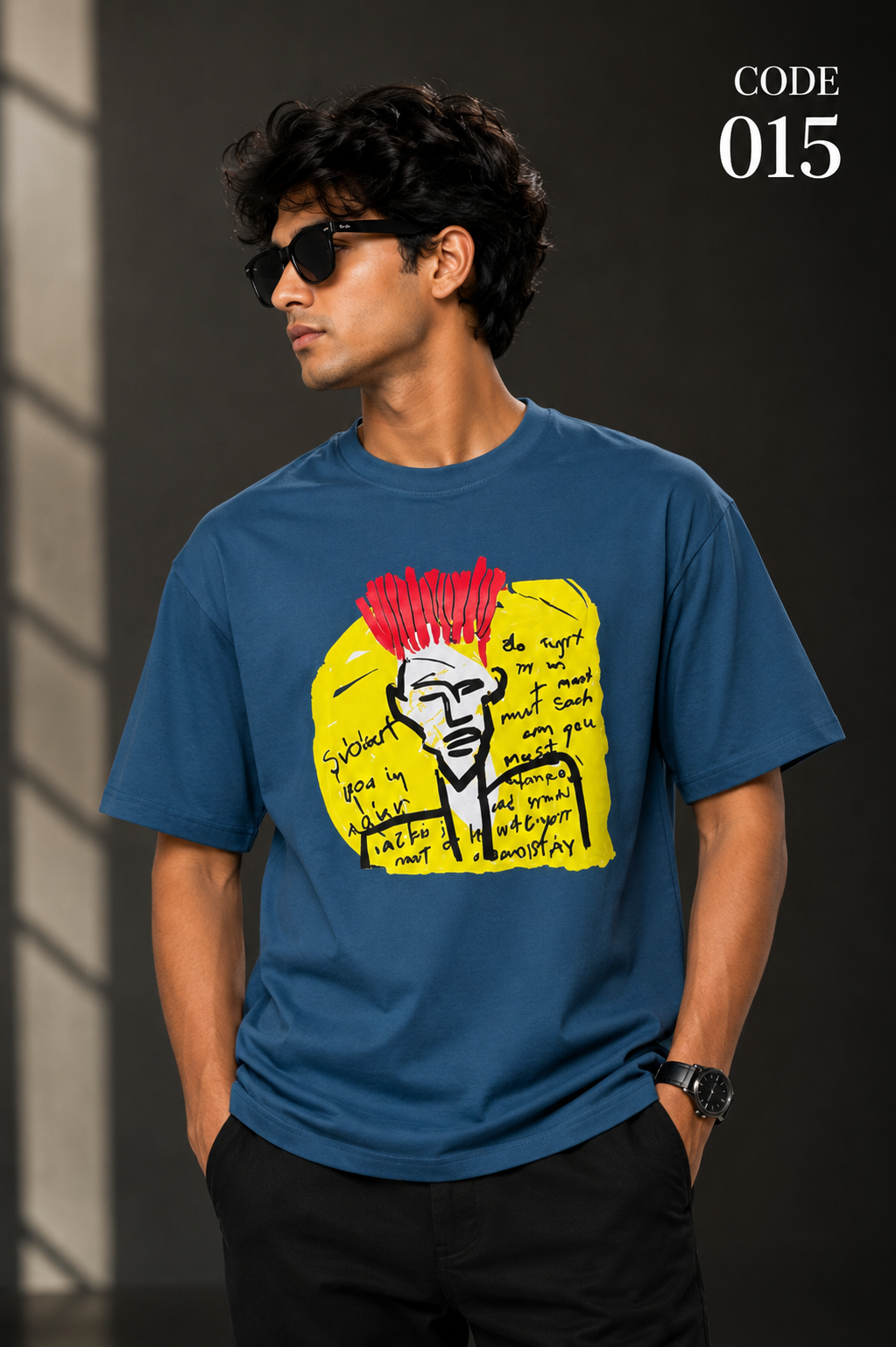 Crazy blue tee