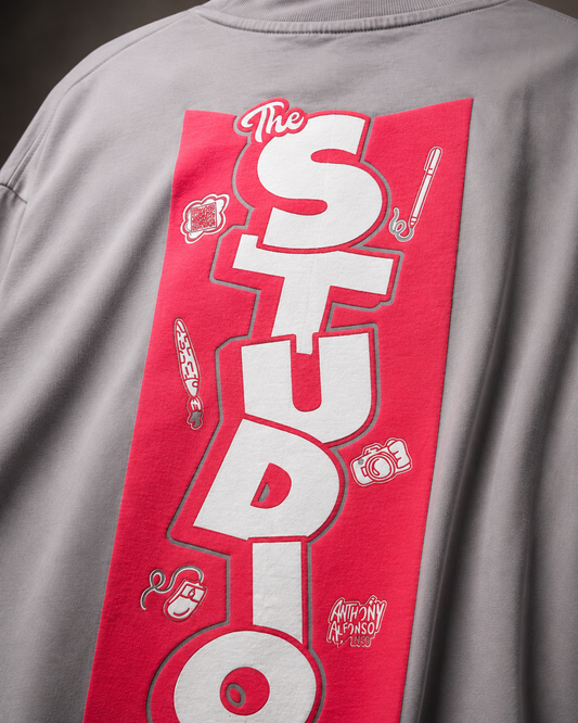 Studio Block – Back Typography Print Oversized T-Shirt
