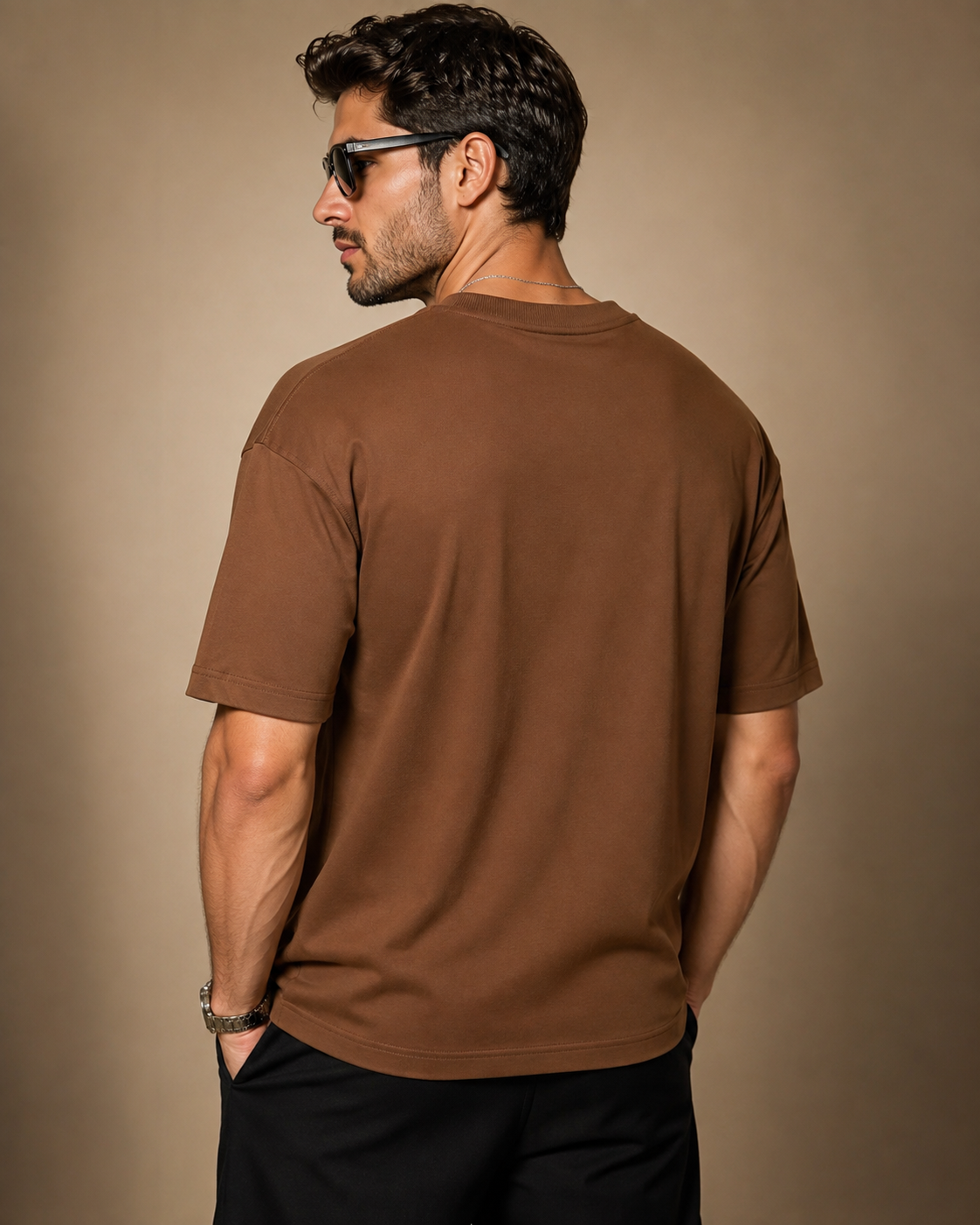 Core 250 GSM Oversized T-Shirt – Mocha Brown
