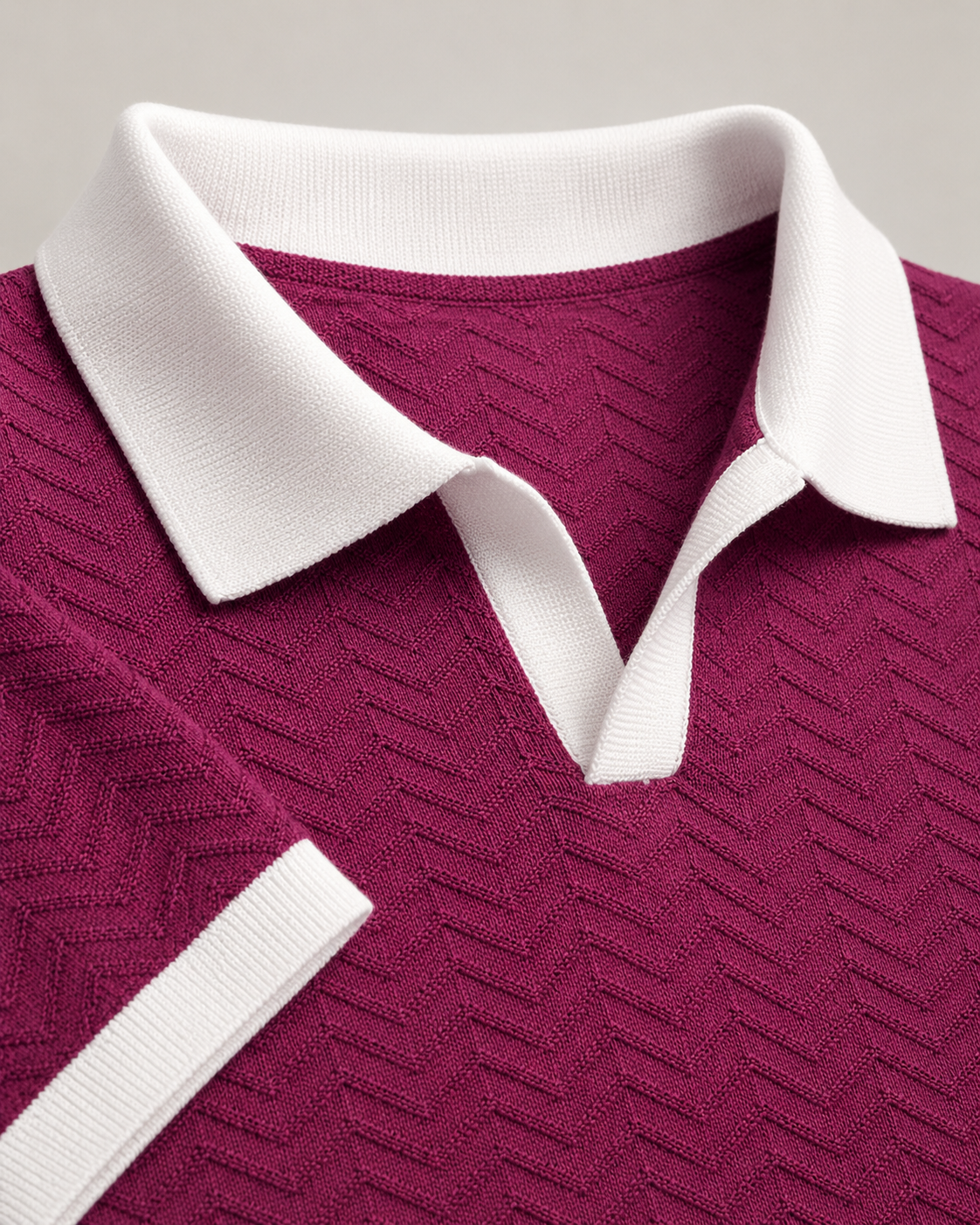 Signature Polo – Merlot Chevron