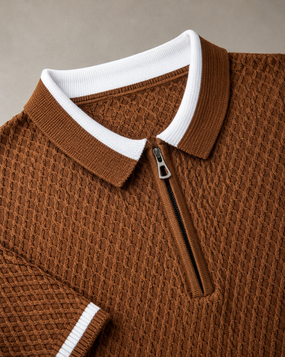 Signature Polo – Cocoa Honeycomb