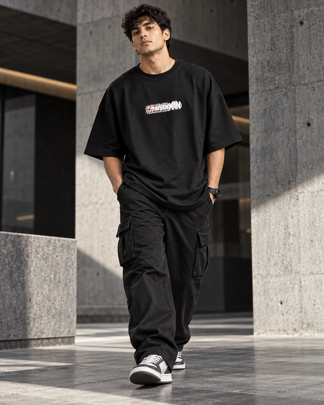 Street Rider Black – Back Graphic Oversized T-Shirt
