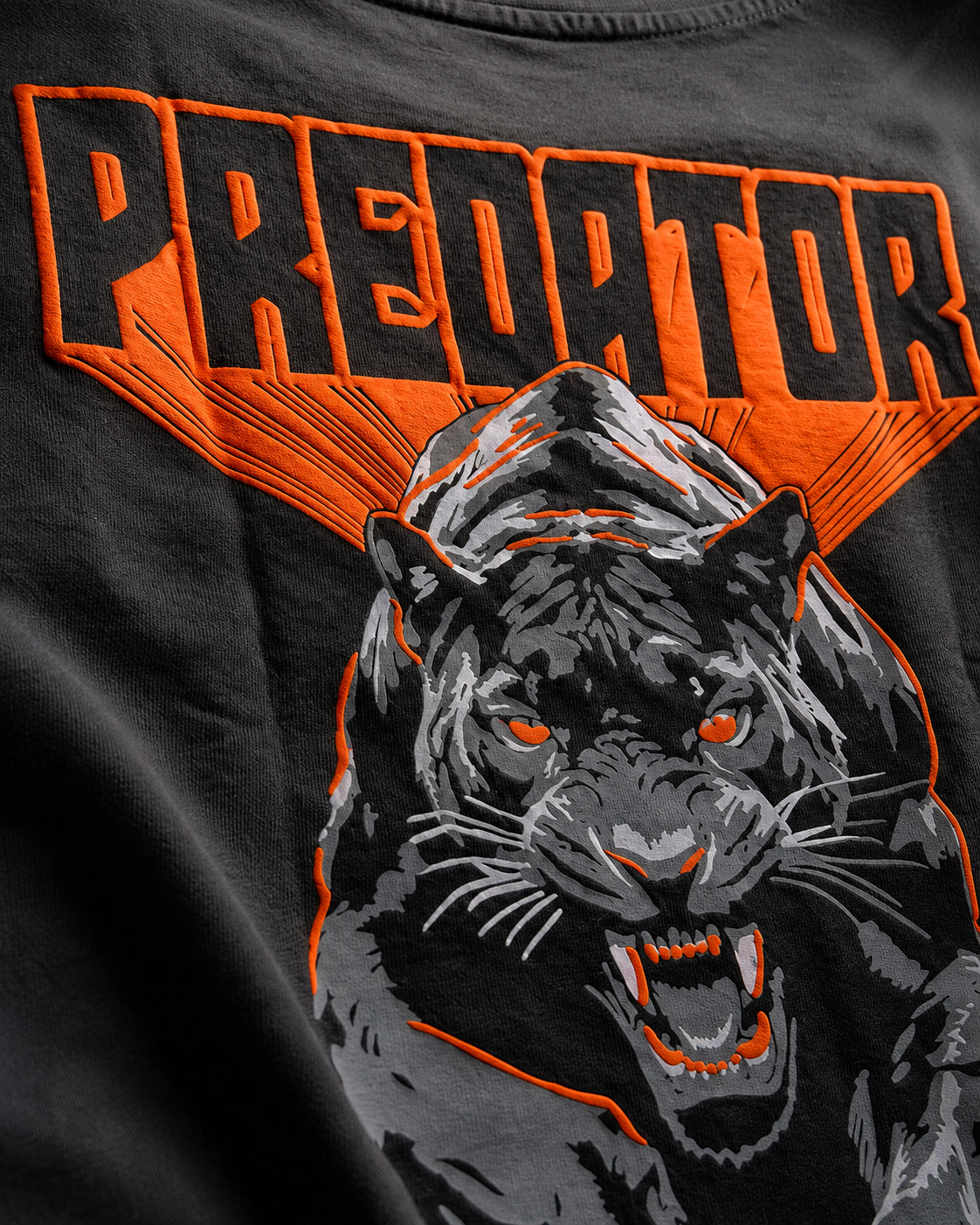 Predator – Logo Print Black Oversized T-Shirt