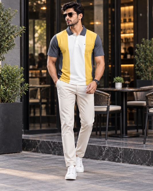 Essential Polo – Dune Tricolour