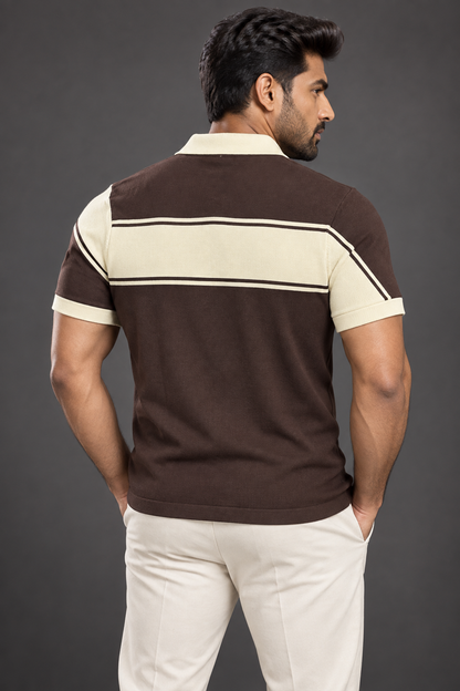 Signature Polo – Espresso Crest