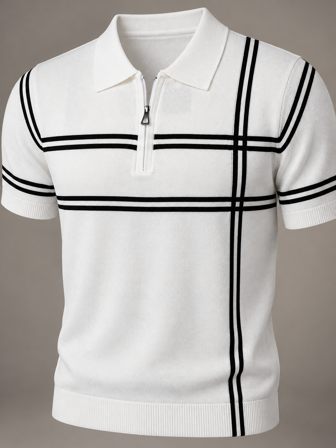 Signature Polo – Ivory Crossline