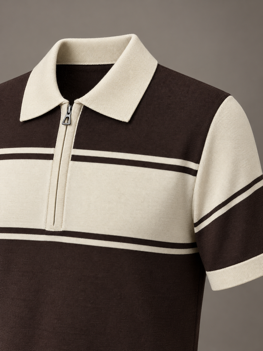 Signature Polo – Espresso Crest