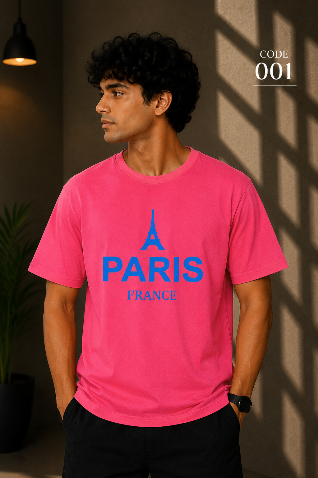 Paris pink tee
