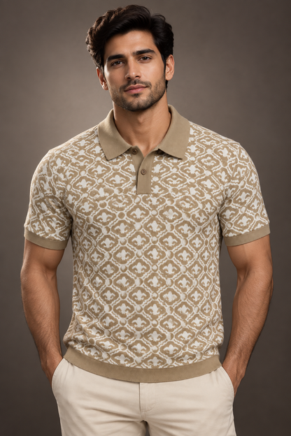 Signature Polo – Dune Mosaic