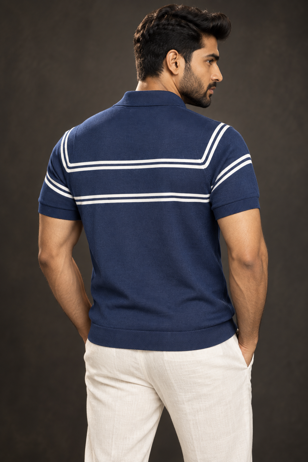 Signature Polo – Marine Gridline