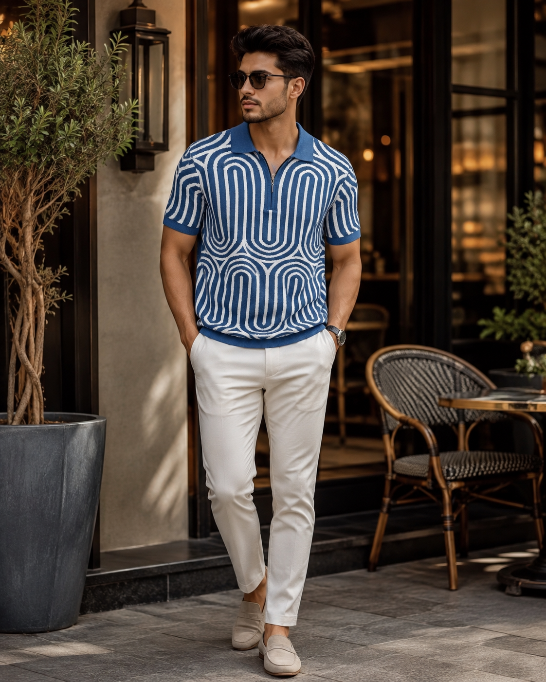 Premium designer blue Polo