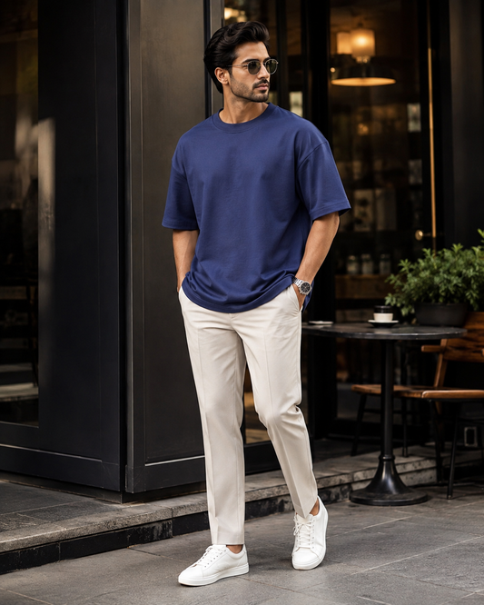 Core 250 GSM Oversized T-Shirt – Deep Navy