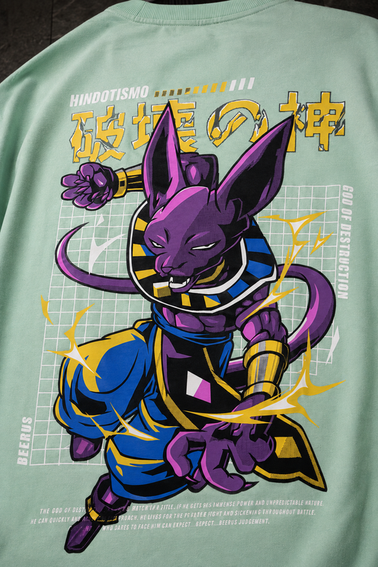 Anime Destructor – Graphic Print Oversized T-Shirt