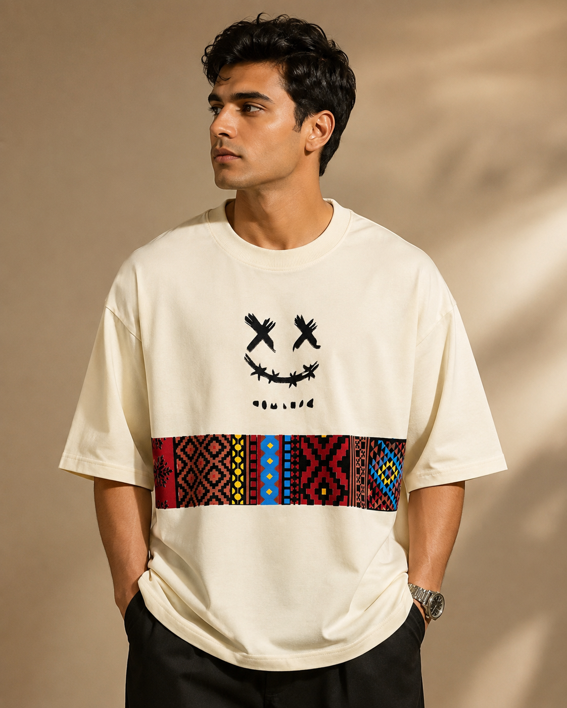 Tribal Code – Graphic Panel Oversized T-Shirt