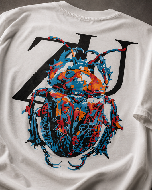 Bugnox – Logo Print White Oversized T-Shirt