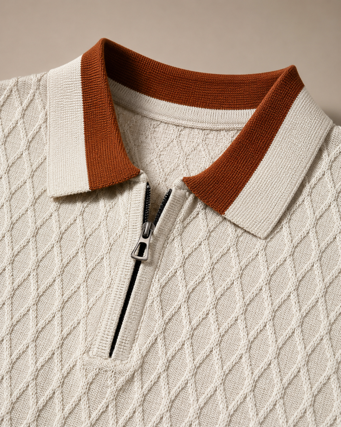 Premium knitted Ivory polo