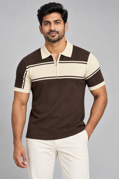 Signature Polo – Espresso Crest