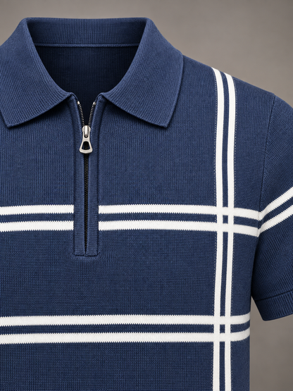Signature Polo – Marine Gridline